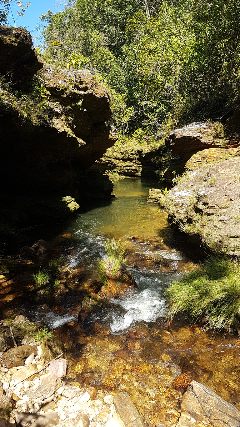 Rio da cachoeira do rodeador na Chapada dos Veadeiros