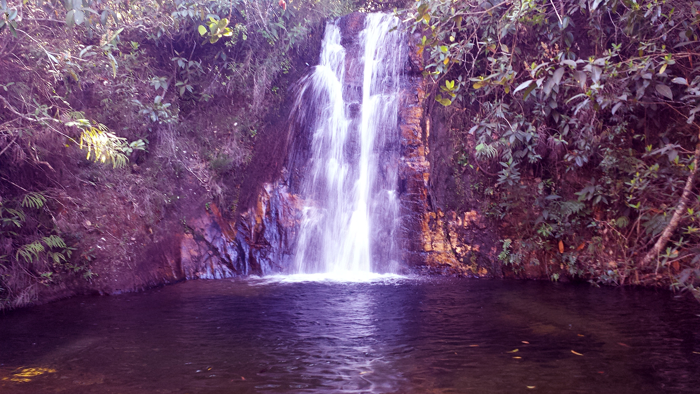 Uma das cachoeiras do rio dos Cristais na Chapada dos Veadeiros